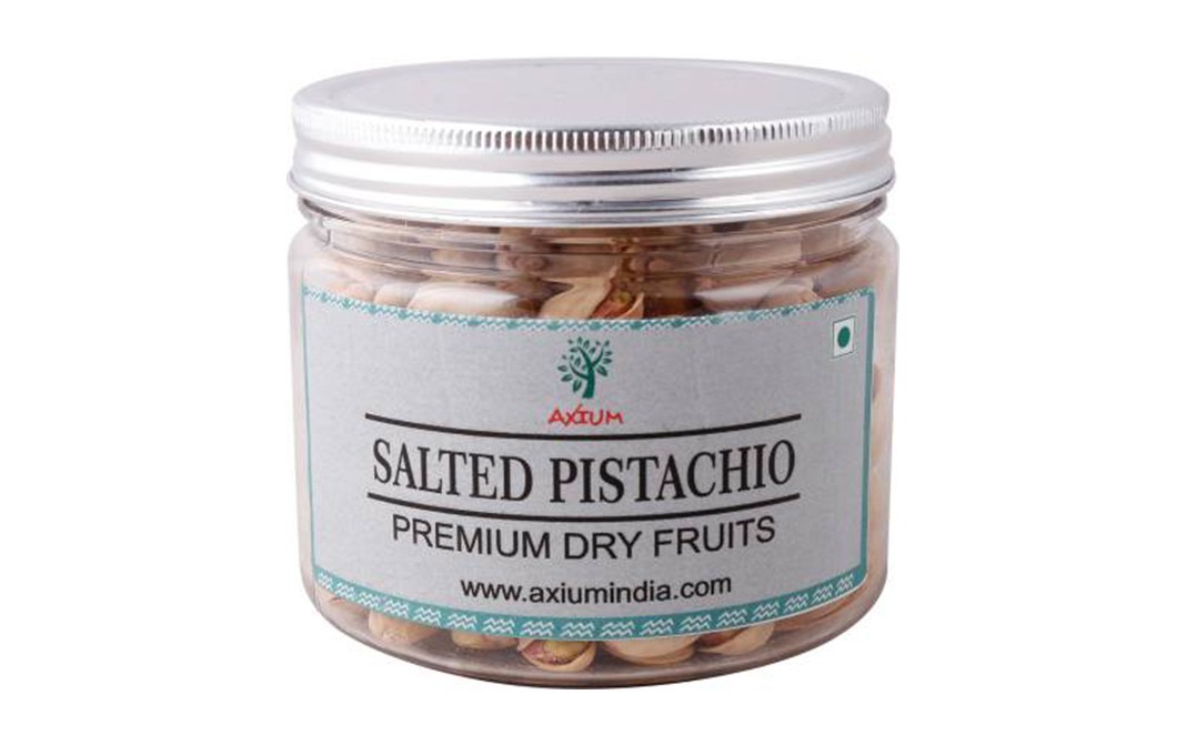 Axium Salted Pistachio Premium Dry Fruits   Glass Jar  200 grams
